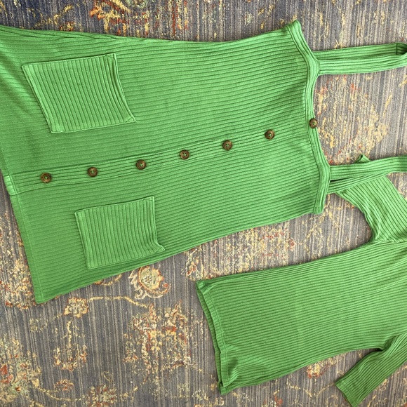 Reformation Green Knit Dress and Matching Top Two Pieces! On sale! Rare find! - Picture 2 of 11